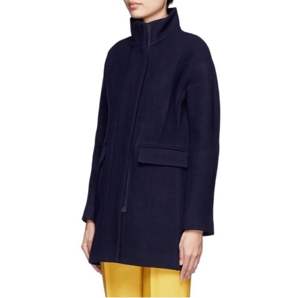J. Crew Stadium Cloth Cocoon Coat Navy Blue Size 12 - Picture 1 of 6